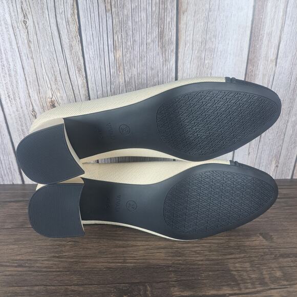 Vivaia Julie 2.0 Knit Pump Women's Sz 10 EU41.5 Beige Black (NIB) - Picture 8 of 9